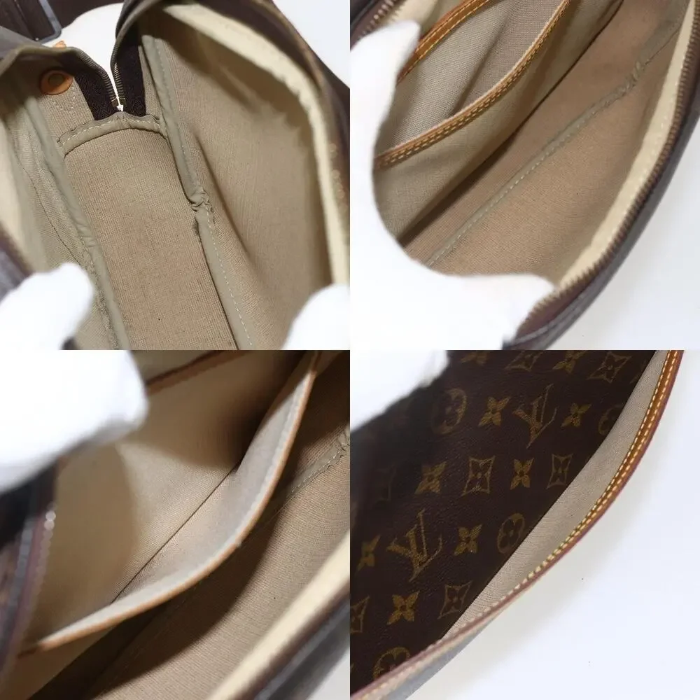Louis Vuitton Monogram Reporter PM Shoulder Bag Brown